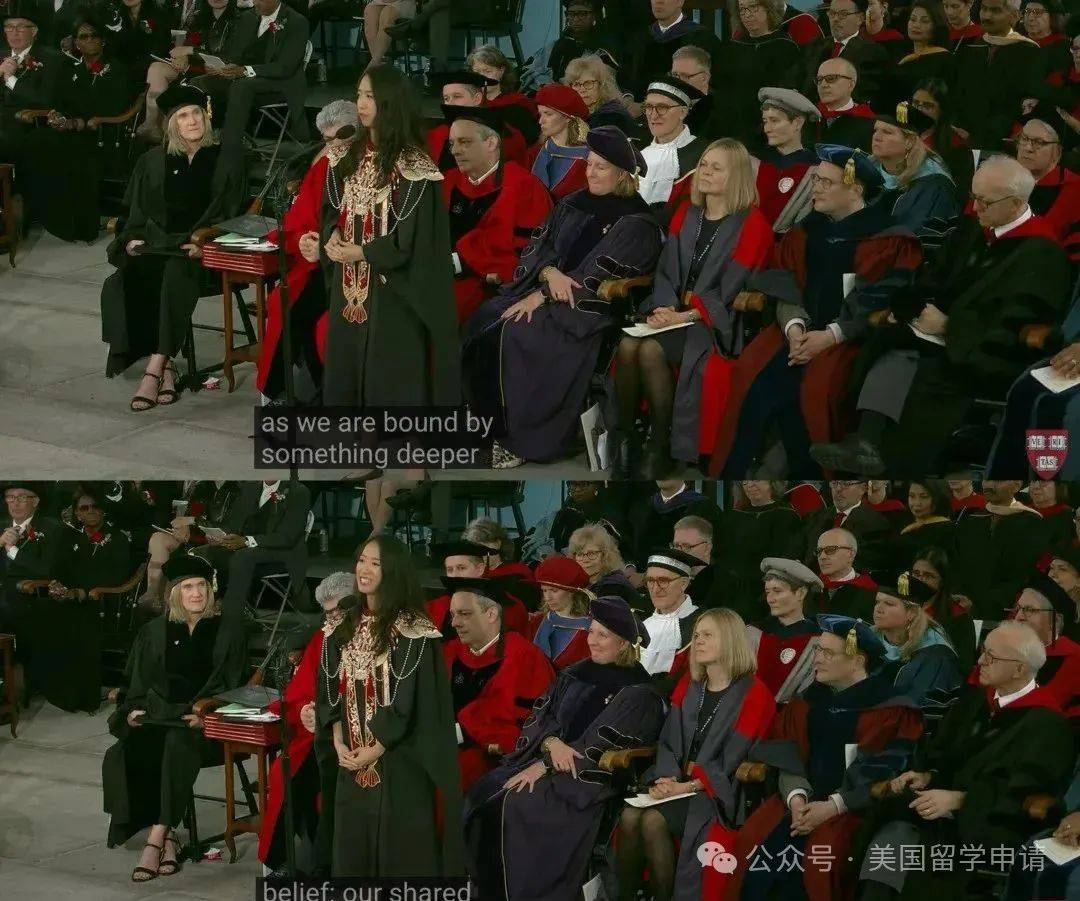 的中国女生蒋雨融来自青岛英高毕业本科就读于杜克j9九游会登录震撼全场！史上首位在哈佛毕业演讲(图4)